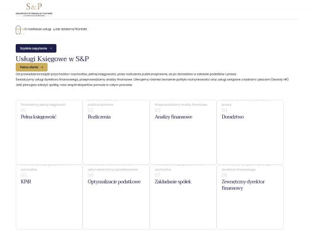 S&P Księgowość i Optymalizacje Podatkowe sp. z o.o.