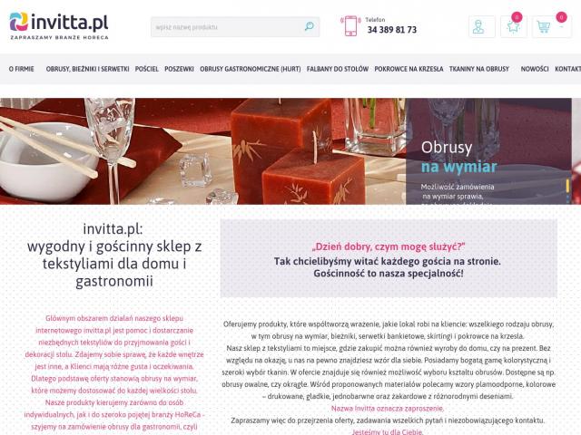 Invitta - Tekstylia dla restauracji